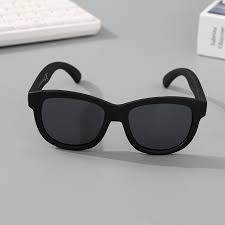 Trendy Flexible Square Frame Sunglasses for Kids (Matte Black)