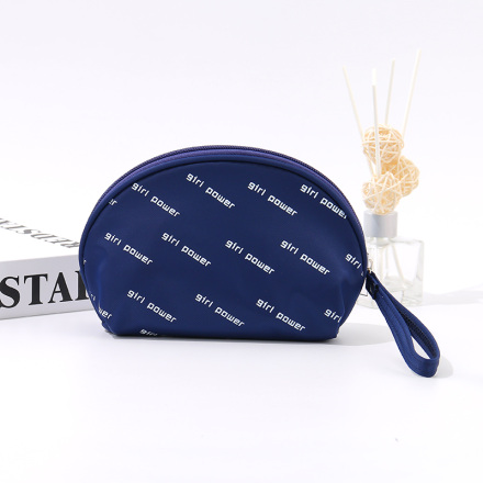 Trendy Letters Print Makeup Bag (Blue)