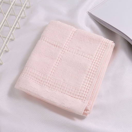 Waffle Checks Towel (Light Pink)