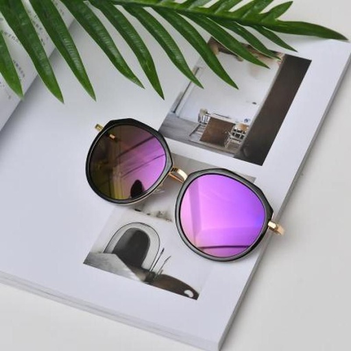 Wavy Frame Sunglasses-Purple