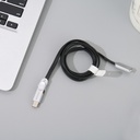 Zinc Alloy 2-in-1 Sync Charging Cable for Android&Type-C (Black)