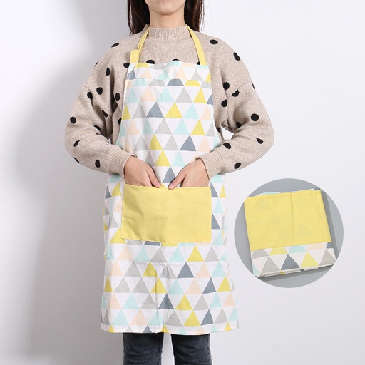 Geometric Triangle Pattern Apron (Yellow)