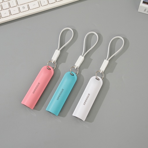 2-in-1 Portable Charger Keychain (Cable Included)(2500mAh)