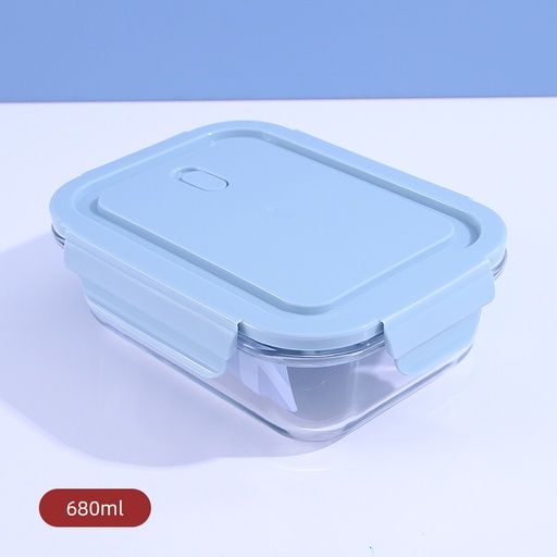 Rock Blue Rectangular Glass Preservation Box 680ml/22.9fl.oz.