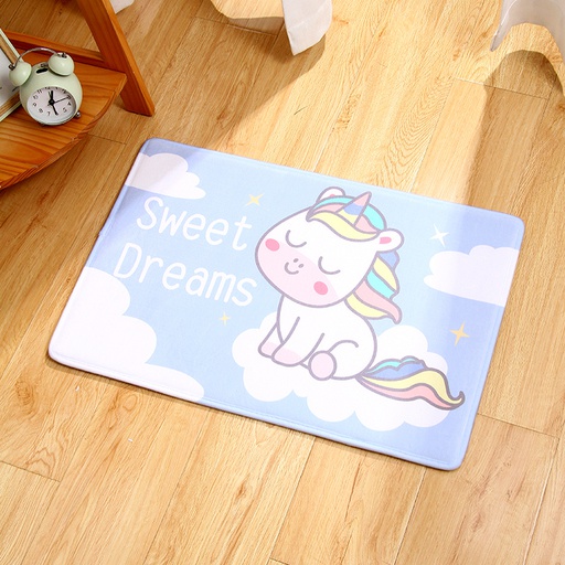 Unicorn Series Flannel Floor Mat-Sweet Dream(Blue)
