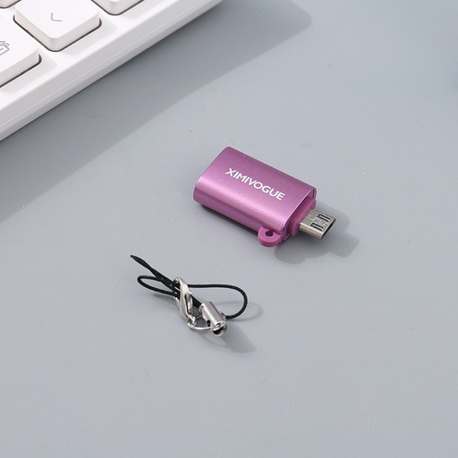 Micro-USB to USB OTG Adapter (Rosy Purple)