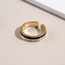 Black Golden Circle Ring