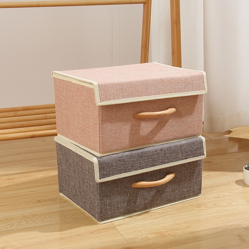 Home curved handle fabric storage box (trumpet)