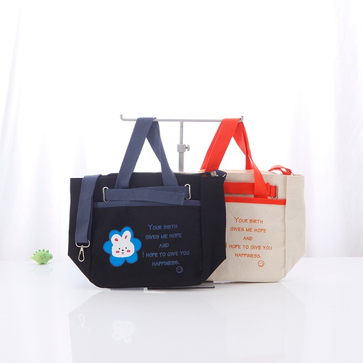 Fresh English Dual Usage Canvas Bag