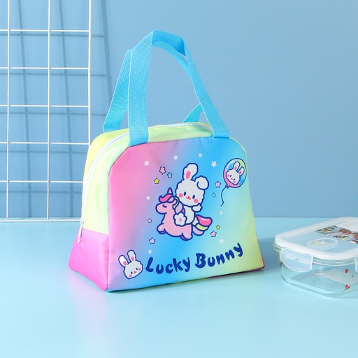 Tie-dye Lucky Bunny Unicorn Square Lunch Bag