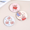 Happy Bear Round Portable Mirror