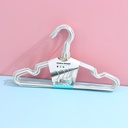 30cm PE Coating Small Clothes Hanger with Slot(10 Count)(Offwhite)