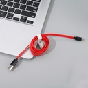 1M Flat Cable Sync Charging Cable for Android (Red)