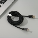 2M Braided Jacket Sync Charging Cable for Android (Black)