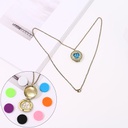 Aromatherapy necklace with 7 color cotton zodiac (Leo)
