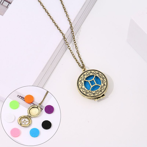 [XVFAJ00494] Aromatherapy necklace with 7 color cotton zodiac models (Gemini)