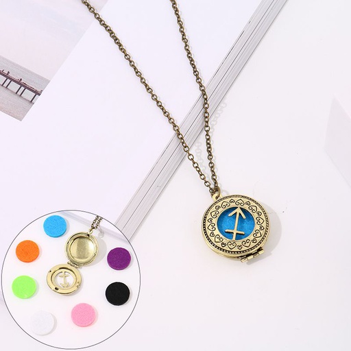 [XVFAJ00498] Aromatherapy necklace with 7 color cotton zodiac models (Sagittarius)