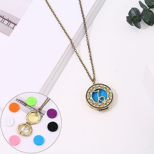 [XVFAJ00503] Aromatherapy necklace with 7 color cotton zodiac models (Scorpion)