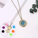 Aromatherapy necklace with 7-color cotton zodiac (Scorpio)