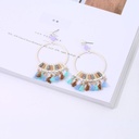 Beads Hoop Dangle Earrings