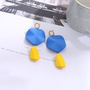 Blue Geometry Dangle Earrings